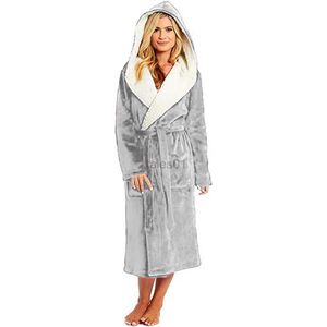 Women's Sleep Lounge Ladies Solid Color Shl Bathrobe Womens 2021 Lace Up Plush Robe Autumn Winter Long Sleeved Home Clothes Ropa Mujer zln231116