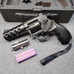 Makeshift Metal Revolver 7mm Darts Gel Ball Pistol Manual Shell Ejected Blaster Look Like Real Moive Prop