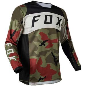 Men's T-Shirts Men's Long sleeve motocross Cycling Jersey FOX TELEYI Downhill Mountain Bike MTB Shirts Offroad DH Motorcycle Motocross Clothing Q77