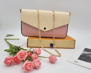 Moda tasarımcı kadın omuz çantaları lüks pochette felicie el çantaları deri çiçekler mektup zincirleri crossbody bahar bayanlar empreinte çantası kutu üst kaliteli