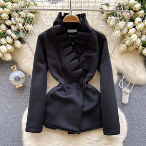 Ternos femininos superaen 2023 outono elegante terno casaco europeu e americano high end edge manga longa blazer