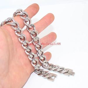 Kettingen 28 Inch 10mm Breed Cool Sluiting Rvs Gladde Kinketting Link Ketting Jongen En Heren Sieraden