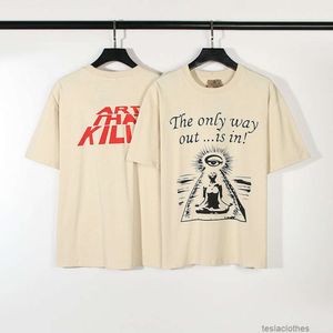 デザイナーファッション服ラグジュアリーTシャツギャラリー部門の目を輝かせる英語の汚い言葉レタースローガンパルムスゴールドプリントメンズレディース半袖