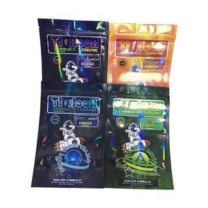 Rock 950mg delta8 ambalaj torbaları yanan ekşi elma 10 sakız paket başına 120g meteor meyve patlama uzay reçeli paketleme mylar çanta kgtgk