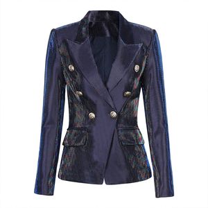 W115 Женский дизайн чувства блесток блестящий блестящий пиджак -столк
