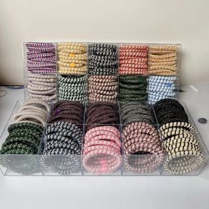 Kuyruklar Tutucu 3pcsset Kadınlar Moda Altın Tel Saç Kauçuk Bantları Elastik Bobin Saç Bağları Kızlar için Saç Şeritleri Scrunchie Aksesuarlar Kinkkies 231115