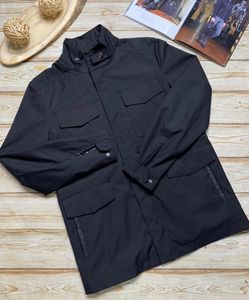 Chaquetas para hombre Otoño e Invierno Loro Paina Tecnología Tela Ocio Abrigos de Cachemira Negro Azul