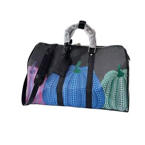 novo designer duffle bag homens e mulheres moda bolsa de viagem clássico grande capacidade bolsa impressa lona revestida de couro bolsa de embarque bolsa duffle