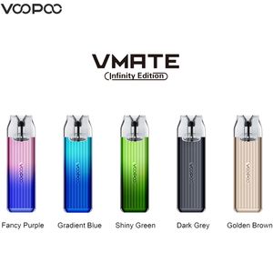 小売り ！！オリジナルVoopoo VMate Infinity Edition Kit 17W Vape 3ML 900MAHバッテリーフィットVMateカートリッジV2 0.7OHM/1.2OHM VS V.THRU PRO POD VAPORIZER Eタバコ