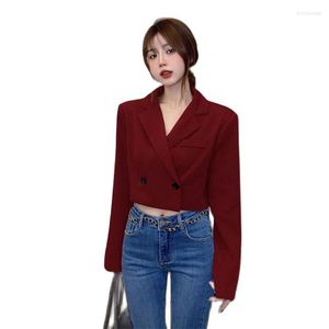 Kvinnorjackor Fashion Design Kortrockar Kvinna 2023 Spring Autumn Clothing Women's Jacket Topps Korean version Thin Suit Coat