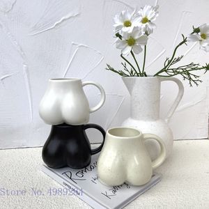 Mugs Creative Ceramic Mug Milk Taste Butt Body Shape Nude Lovely Cup Handle Design Desktop Storage Home Decoration Coffee Cups 231115