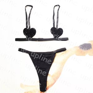 Sexy Dreipunkt-Bikini-Set, Stickerei, Buchstabe, Spitze, Tanga, Biquinis für Damen, Sommer, Strand, Badebekleidung, Charm-Badeanzug