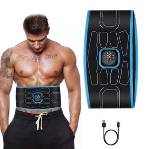 Slimming Belt Abs Muscle Stimulator Carbon Powder Electric EMS Abdominal Vibration Fitness Body Waist Weight Loss Massage 231115