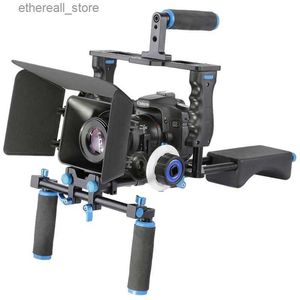 Stabilizzatori Fotocamera Stabilizzatore Cage Video Spalla Rig Per A7 A7R A7Rs II III A9 A6500 GH4 GH5 6D 7D 5D Mark III IV Nikon D850 Q231116
