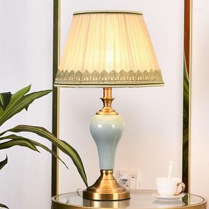 Tischlampen Amerikanische Lampe Keramik Romantisch Einfach Modern Warm Arbeitszimmer Europäisch Nordisch I Schlafzimmer Nachttisch