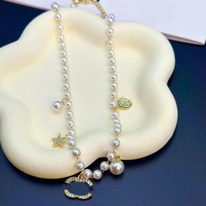 Designerskie naszyjniki dla kobiet marka Pearl Naszyjnik Choker łańcuch luksusowy biżuteria wykwintna akcesoria para prezent