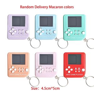 Mini Handheld Game Players Game Console Games Use for Key Chain Ring Holder Kids Gift