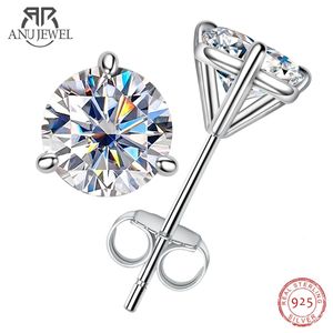 Stud anujewel 2cttw d renk elmas saplama küpeleri 925 STERLING Gümüş Klasik Küpe Takı Toptan 231115