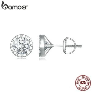 Kolczyki stadninowe 1CT Genialne okrągłe krojone laboratorium Diamond 925 Srebrne kolczyki Platinum Plane dla kobiet 231115