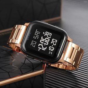 Wristwatches Men's Watch Trend LED Digital Fashion Casual Simple Alloy Electronic Clock Sport Watches Wristwatch Gifts