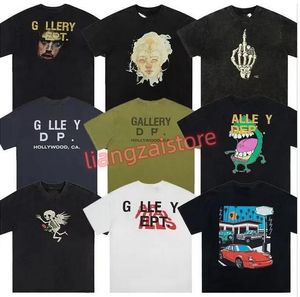 Mens T-Shirt Tasarımcı Galerileri Tee Depts Tişörtleri Yaz Kısa Kollu Eğlence Moda Üstleri Pamuklu Mektup Baskı Lüksler Kadın Giyim Boyutu S-XT