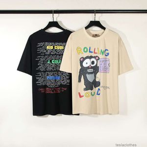 Tasarımcı Moda Giyim Lüks Tees Tshirts Rolling Loud Little Canavar Trend Mektubu Sanat Grafiti Erkek Kadınların Karikatür Baskı Yaratıcı T-Shirt Tee