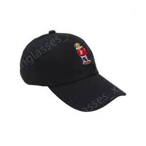 مصممي Ralphs Round Cap top Quality Hat New Bone Curved Baseball Cap Women Gorras Snapback Caps Bear Dad Hats for Men Hip Hop B16