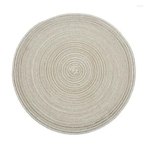 Table Mats 4 Round Place Kitchen Dining Placemats Non-Slip Heat Resistant