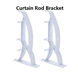 家の装飾その他のカーテンポールブラケットダブルロッドホルダーヘビーデューティメタル耐久性ベース装飾アクセサリー