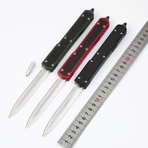 Top Quality High End II 106-1 Ant II Auto Tactical Knife D2 Double Edge Satin Finish Blade Carbon Fiber Handle Hunting EDC Pocket Survival Knives