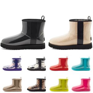 Tasarımcı Botlar Kış Kadın Ayakkabıları Snow Boot Peluş Kürk Koyun Dinili Süet Kauçuk 35-40