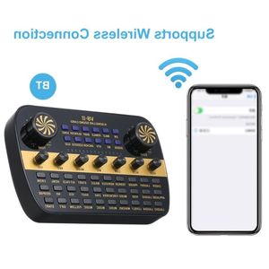 Freeshipping V8 Uppdaterad Live Sound Card Intelligent Volym Justerbar ljudmixer Sound Card för Computer PC Live Sound Gheae