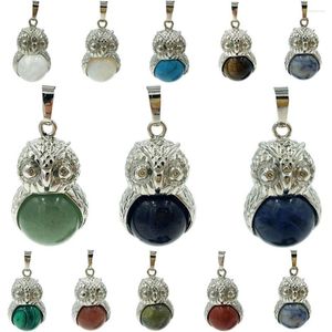 Pendant Necklaces Fashion Jewelry Lapis Lazuli Malachite Howlite Aventurine Jaspe Blue Sand Goldstone Crystal Bead WFH709