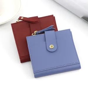 Card Holders Women's Casual PU Leather Short Wallets Ladies Small Coin Purses Female Hasp Clutch Money Cash Bag Clip Credit ID Holder