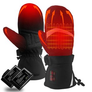 Hand Foot Warmer 7.4V 2200mAH Heated Ski Gloves Electric Rechargeable Battery Gloves for Men Women Winter Skiing Hiking Heated Hand Warmer Gloves 231116