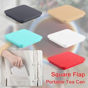 Gift Wrap Square Tea Can Portable Sealing Tin Box Iron Tins Container Small Storage