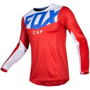 Men's T-Shirts 2023 Downhill Jerseys Fox Cup Mountain Bike MTB Shirts Offroad DH Motorcycle Motocross Sportwear Racing Bike Cycling Clothing Q66