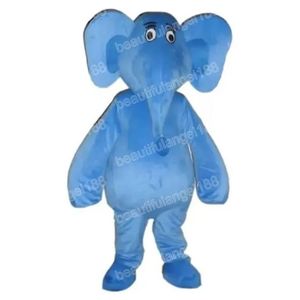 Halloween Blue Elephant Mascot Costumes High Quality Cartoon Theme Character Carnival Unisex Adults Size Outfit Christmas Party Outfit Suit For Men Women