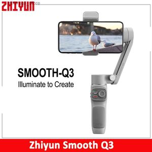 Stabilizatörler Zhiyun Smooth Q3 Akıllı Telefon Gimbal 3 Eksenli Telefon Gimbals İPhone 14 Pro Max // Q231116