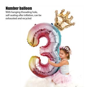 Party Decoration 40Inch Big Foil Birthday Balloons Helium Number Balloon 0-9 Happy Wedding Decorations Large Figures