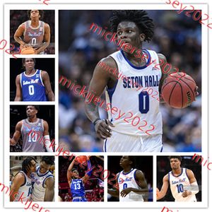 Dylan Addae-Wusu Seton Hall Pirates Basketball Jersey Custom Stitched Mens Elijah Hutchins-Everett David Tubek Jaden Bediako Isaiah Coleman Seton Hall Jerseys