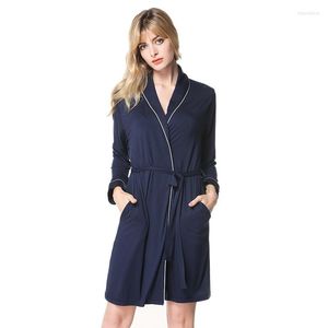 Indumenti da notte da donna 2023 Donna Primavera Modale Accappatoi Kimono femminile Vestaglia Vestaglia Moda donna Casual Casa con cintura Taglie forti