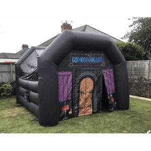 Commercial black inflatable night club party tent pub disco house for sale