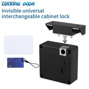 Smart Lock Hole-free Invisible Sensor Induction Cabinet Lock RFID Card Smart Electronic Lock For Wardrobe Furniture Sauna Cupboard LockerL231116