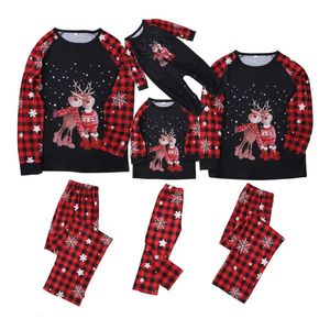 Familjsmatchande kläder Familj Pyjamas Set Christmas Matching Family Outfits Par Family Christmas Clothing Family Look Clothing Set 231115