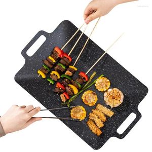 Pans Grill Pan For Induction Cooktop Barbecue Pork Belly Non Stick Cooker Tray Roast Plate Kitchen Outdoor