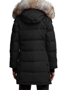 Kanada puffer jackor kvinnor designer real wolf päls utomhus vindbrytare jassen ytterkläder huva fyrrure manteau down jacka coat hiver parka doudoune