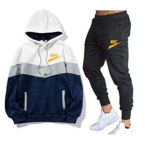 Mens Brand Printed Tracksuit Brand Joggers kostym för män 2st Male Pullover Byxor Streetwear Clothes Plus Size S-3XL