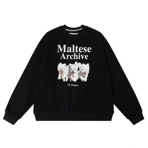 Waikei Three Dogs Sweatshirts Mens Womens Designer Hoodies Fashion Streetwear Chinachic Printed Cotton Loose Pullover Long Sleeve Autumn Winter Mens Womens 575