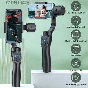 Stabilizatory F8 3 Oś Gimbal Handheld Stabilizator do uchwytu na telefon Record wideo do stabilizatora iPhone'a telefonu komórkowego Gimbal Nowy Q231116